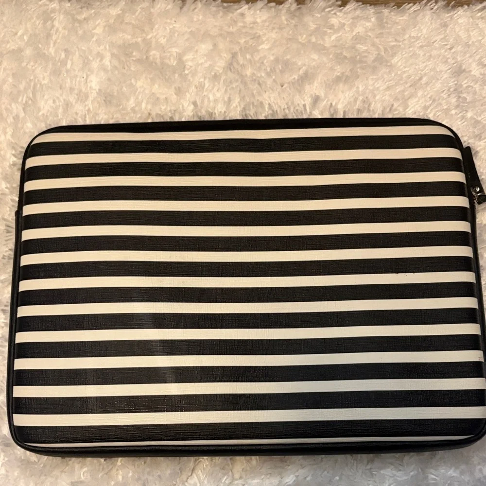 kate spade Black and White Striped Tablet Sleeve